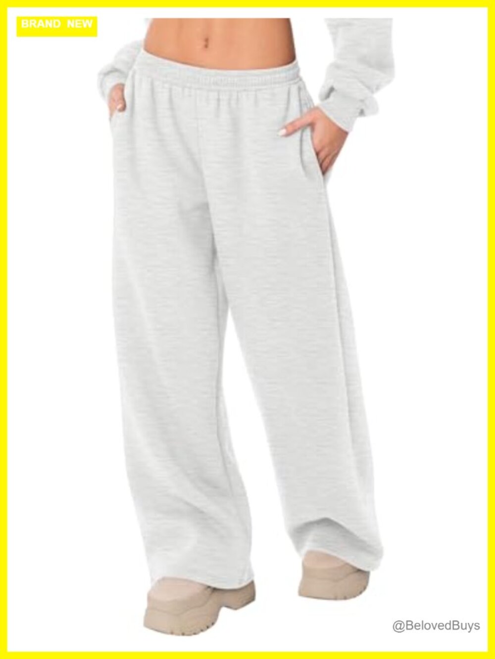Fleece Wide Leg Sweatpants Low Rise Drawstring Pockets Lounge